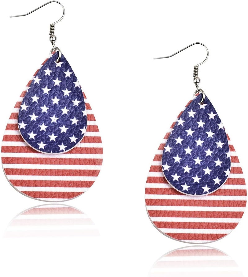 ecozran Halloween, Christmas, 4th of July Patriotic Earrings, Holiday Earrings Independence Day Stud Dangle Drop Earrings Hook Fashion Jewelry Gift for Women - Image 1